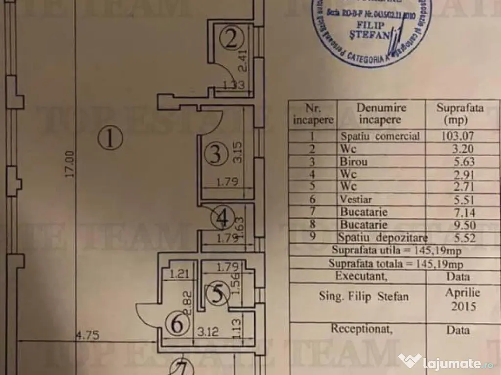 Spatiu comercial openspace, suprafata generoasa 145 mp, Pope 