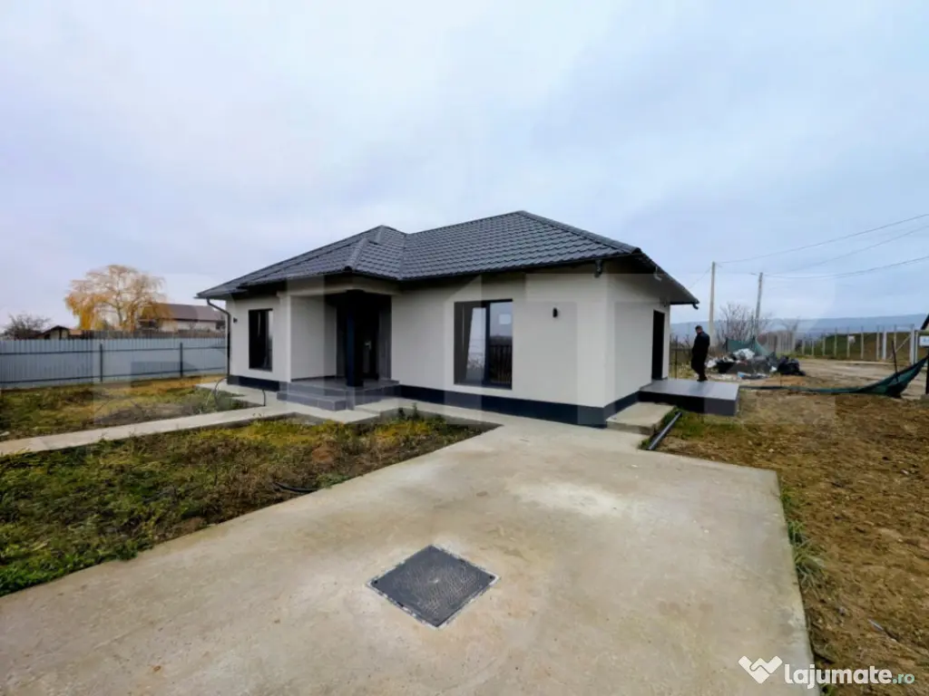 Casa plan parter, 85 mp, 3 camere, teren 350 mp, zona Visani