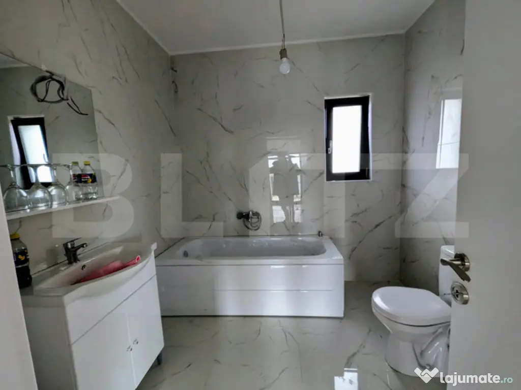 Casa plan parter, 85 mp, 3 camere, teren 350 mp, zona Visani