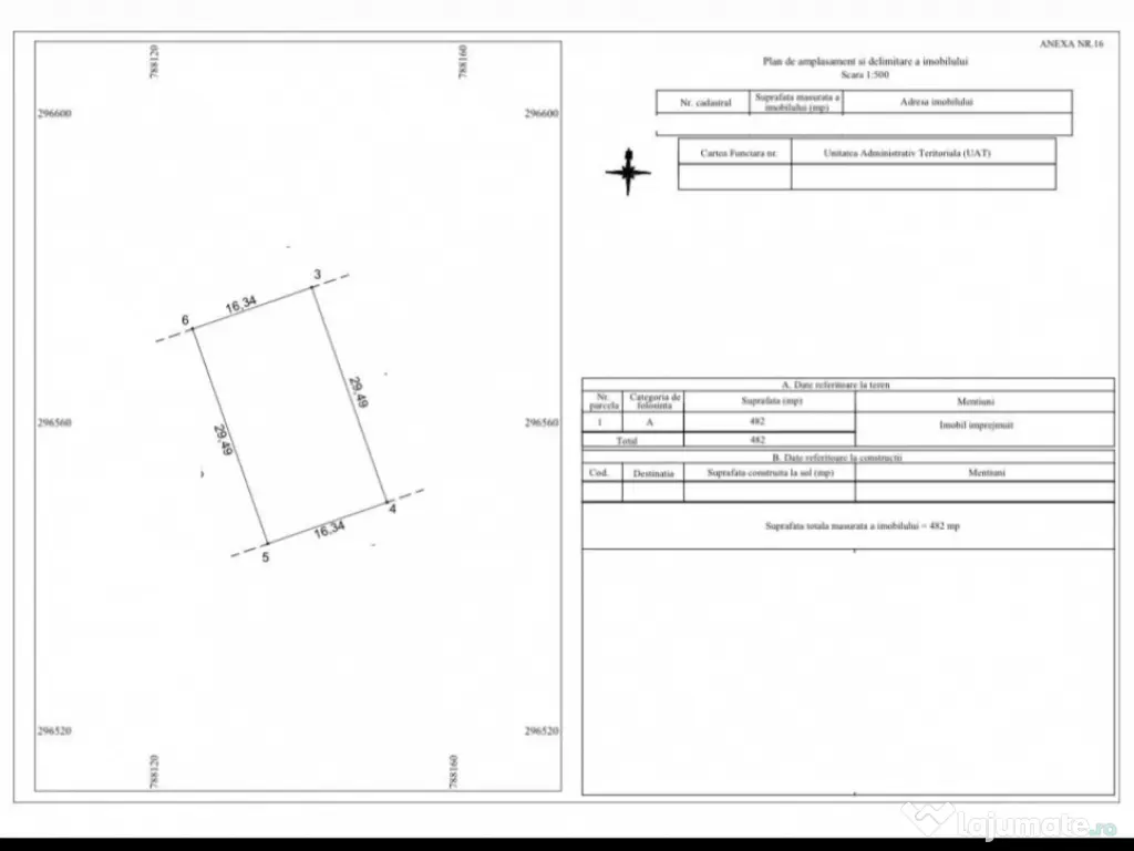 Teren 482mp de vanzare, in Lazu - Constanta