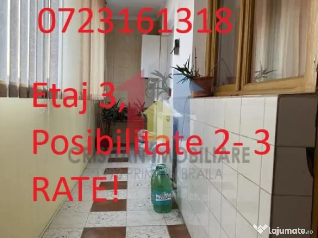Posibilitate RATE! 2 camere, etaj 3, Vidin 