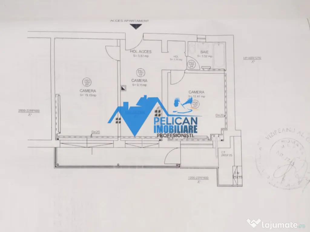 Zona Pelican, 2 camere, de locuit sau spatiu comercial 