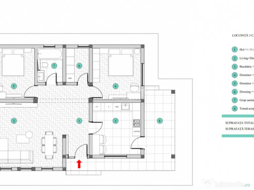 CASA INDIVIDUALA, 3 CAMERE,81 MP UTILI, 400MP TEREN, MIROSLA 