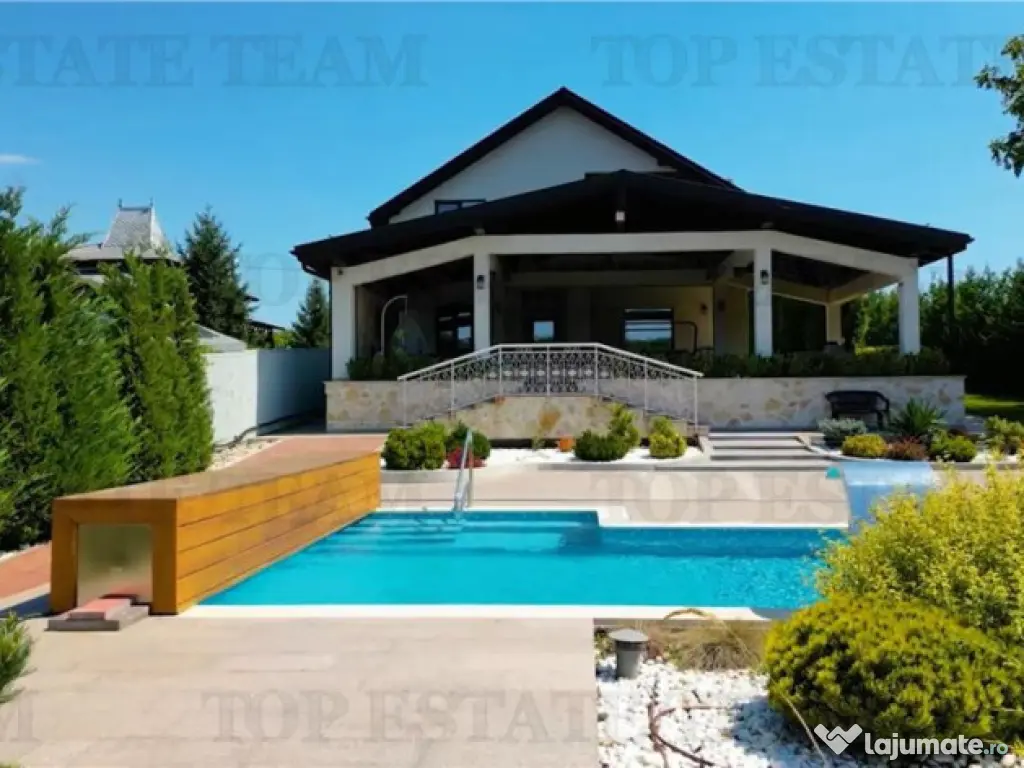 Vila cu deschidere la lac, piscina, garaj inchis - Branesti, 