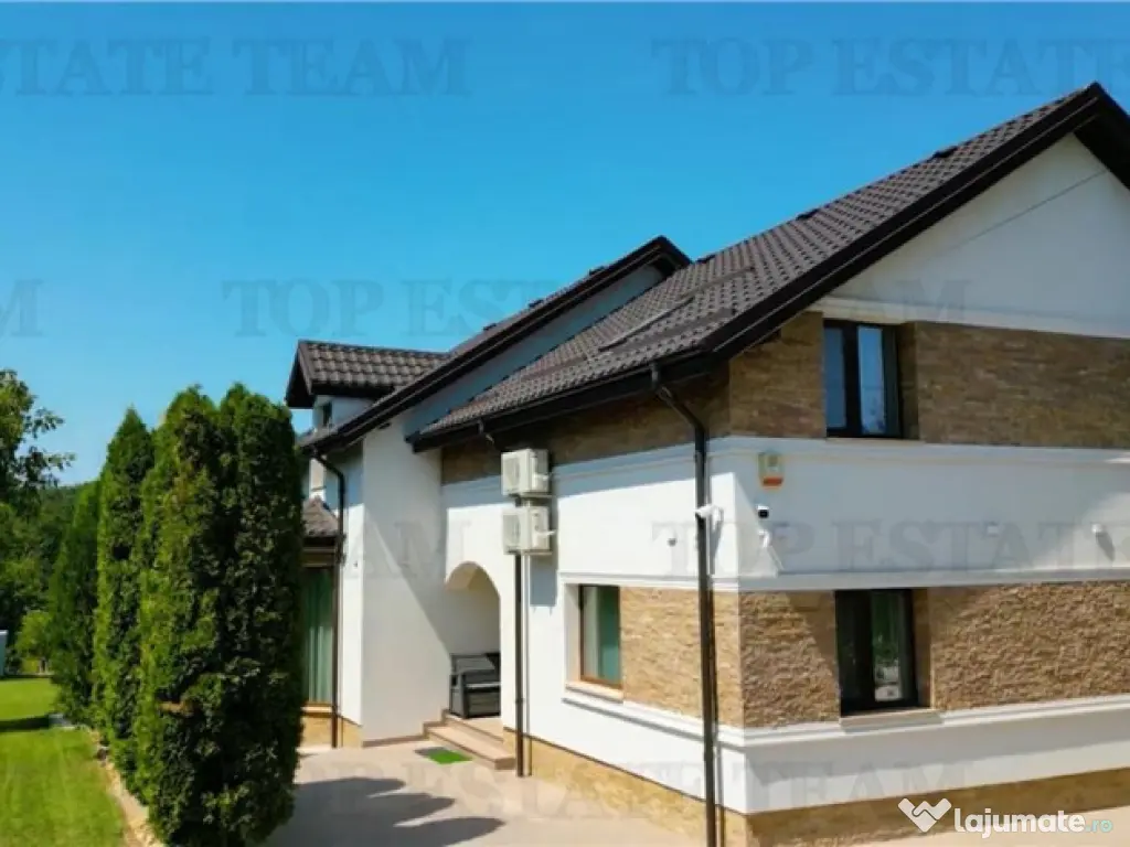 Vila cu deschidere la lac, piscina, garaj inchis - Branesti, 