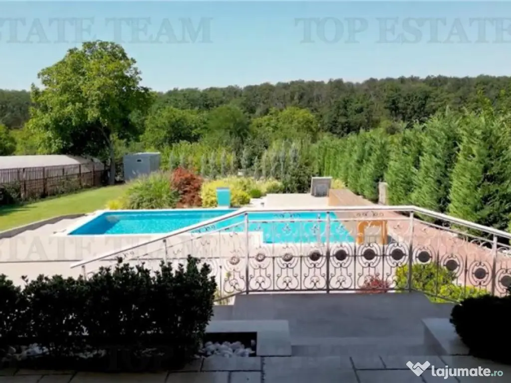 Vila cu deschidere la lac, piscina, garaj inchis - Branesti, 
