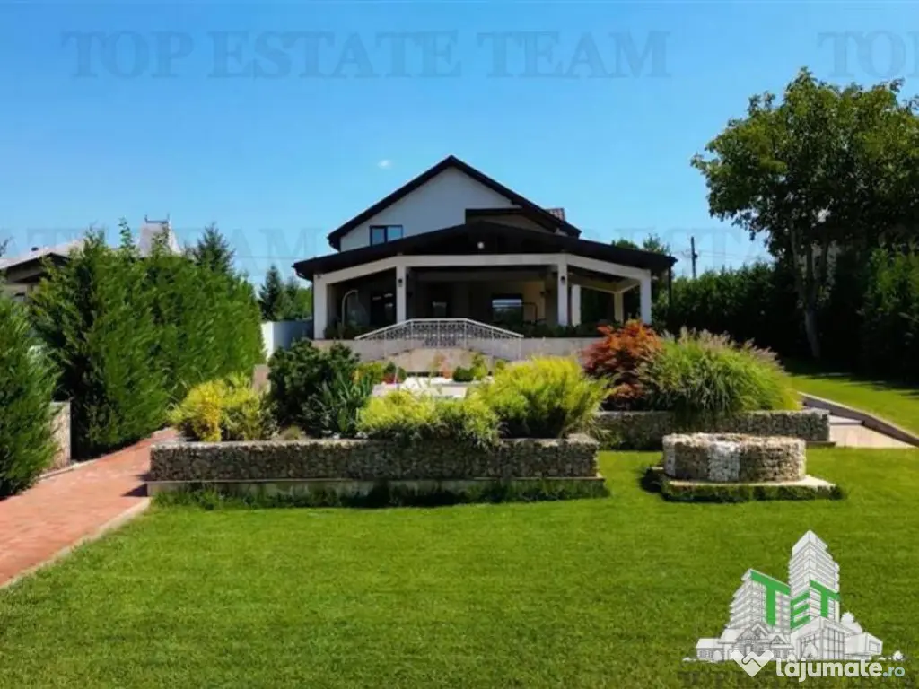 Vila cu deschidere la lac, piscina, garaj inchis - Branesti, 