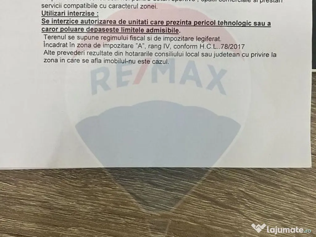 Teren 1300mp Campineanca / Intrare din Strada Hotarului 