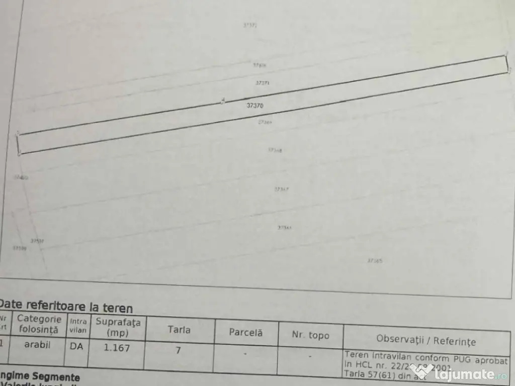 Teren intravilan Comana 2300 mp Front 12,5 m Comision 0% 
