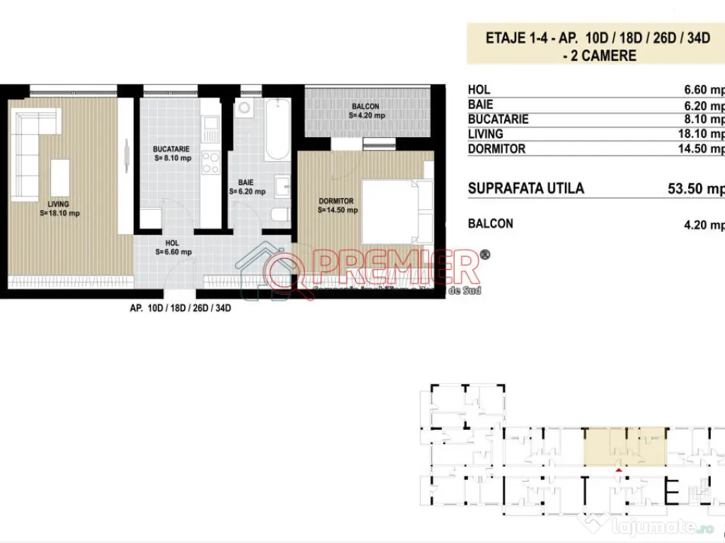 Apartament 2 camere - Postalionului / D. Cucului 