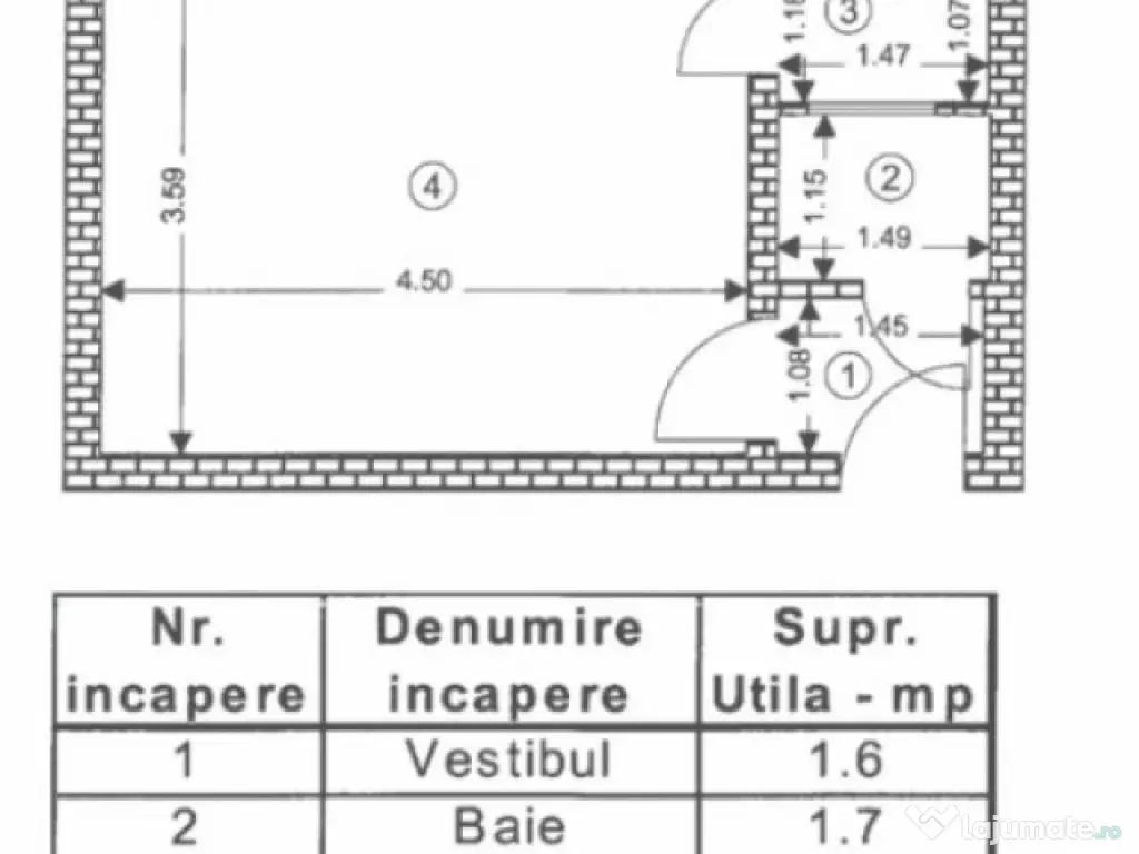 Garsoniera ( Bloc apartamente )-Judetean