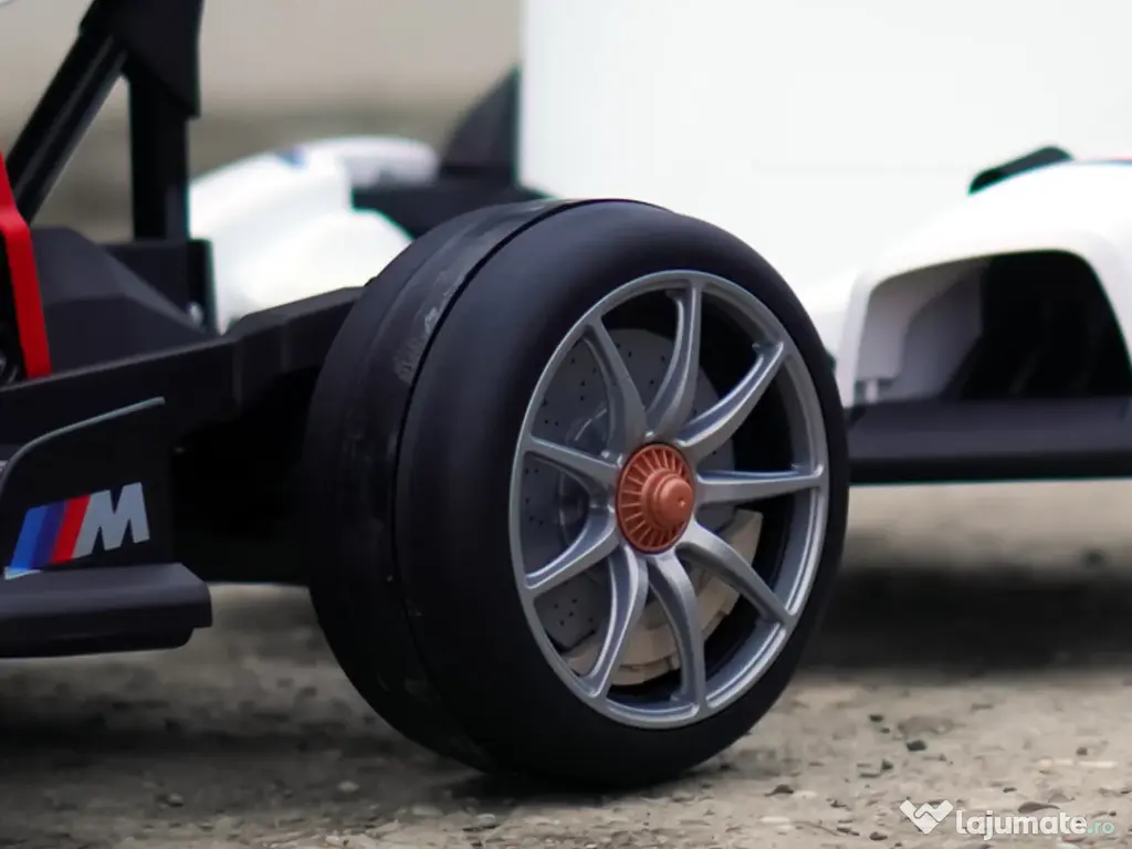 Kart electric cu functie Drift, BMW Motosport 2x 250W, 24V sasiu ajustabil White 