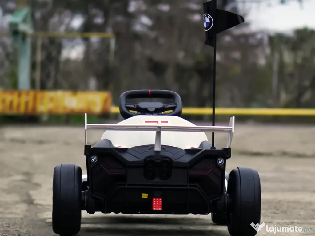 Kart electric cu functie Drift, BMW Motosport 2x 250W, 24V sasiu ajustabil White 