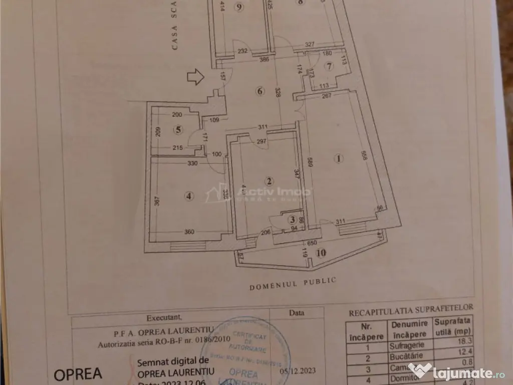 4 camere,decomandat, 92 mp, etaj 7, loc parcare, Centru -Uni