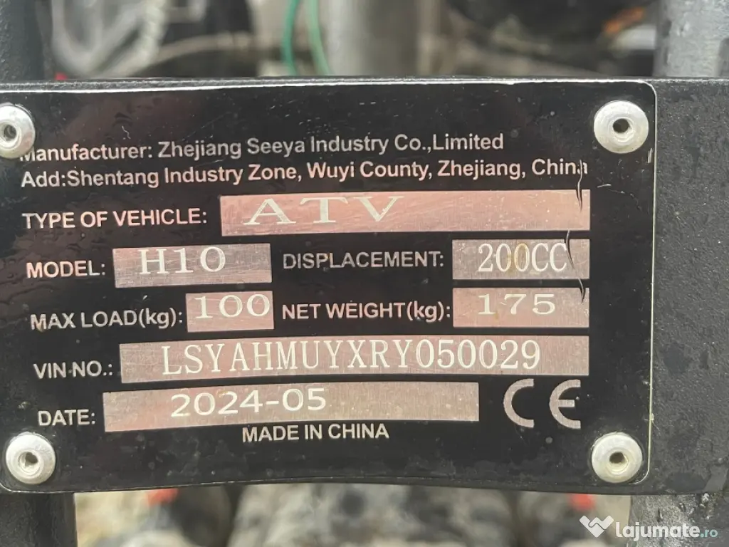 vand atv ca nou 200cc jrh 