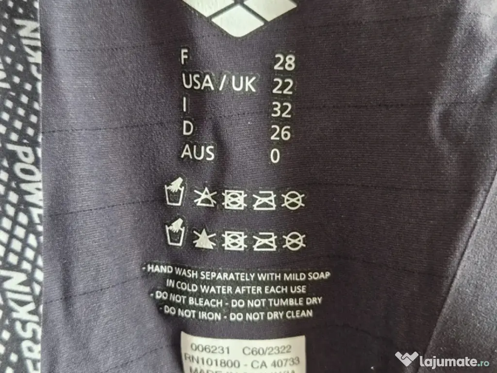 Costum competiție înot Arena Carbon Core FX