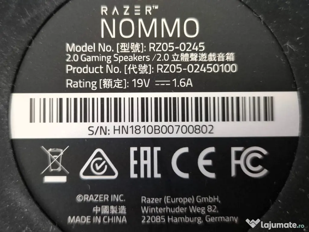 Vand boxe Razer Nommo 