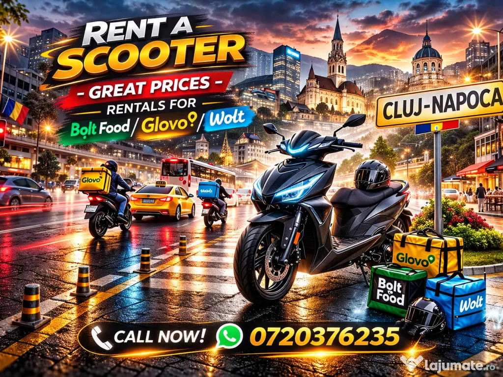 Scuter pentru/ Scooter for BoltFood/Glovo/Wolt delivery 