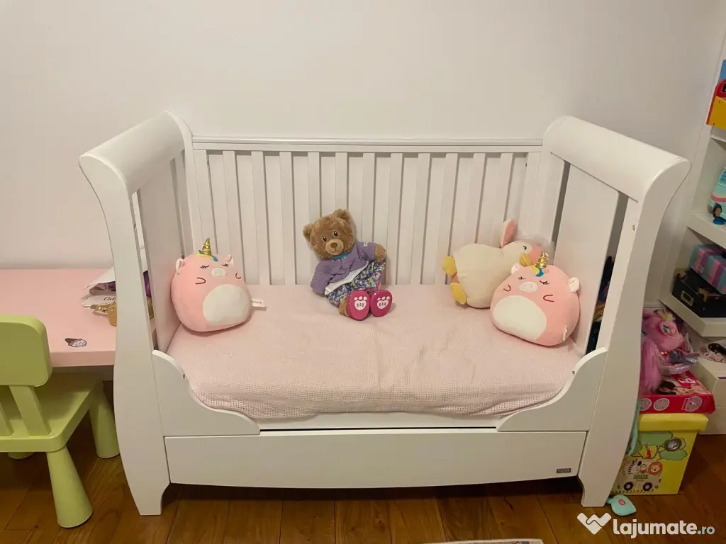 Pătuț evolutiv Tutti Bambini Katie White 3-în-1 + saltea