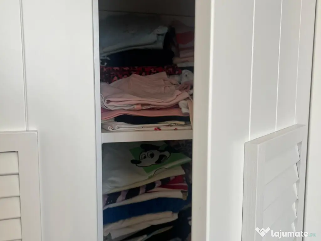 Mobilier cameră copil alb – Pinio Marsylia + pătuț Tutti Bambini