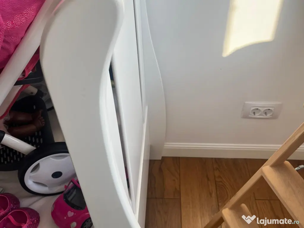 Mobilier cameră copil alb – Pinio Marsylia + pătuț Tutti Bambini
