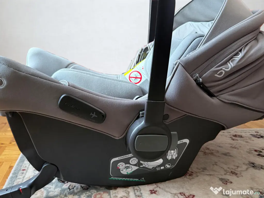 Scoică auto Nuna Pipa Urbn ISOFIX integrat –Granite -tehnic impecabila 