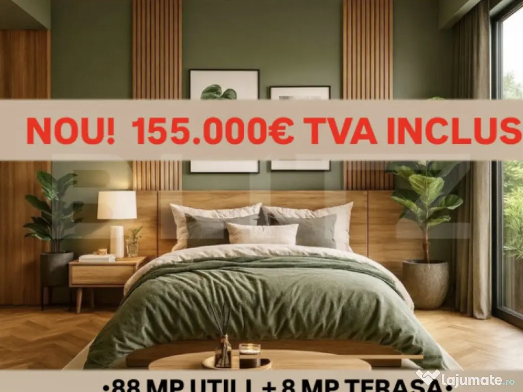 Apartament 3 camere, 88 mp, zona Plopi