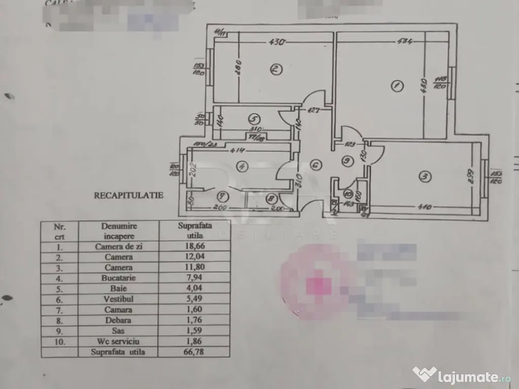 3 camere, P/8, bloc 1992, centrala- Crangasi