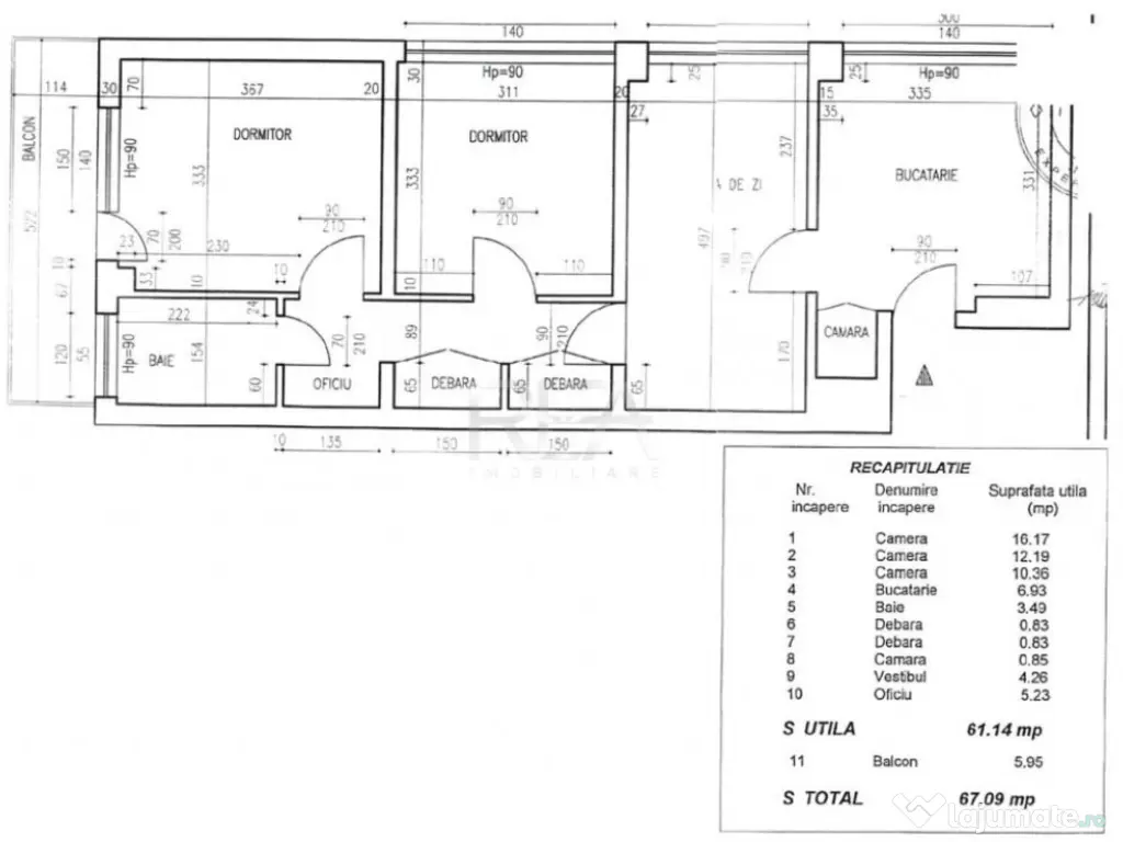 3 camere Iancului, centrală, metrou, et. 3, 67 mp, anvelopa 