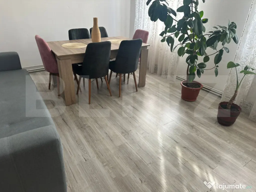 Apartament 2 camere, 48 mp, etaj 2/4, mobilat și utilat com 