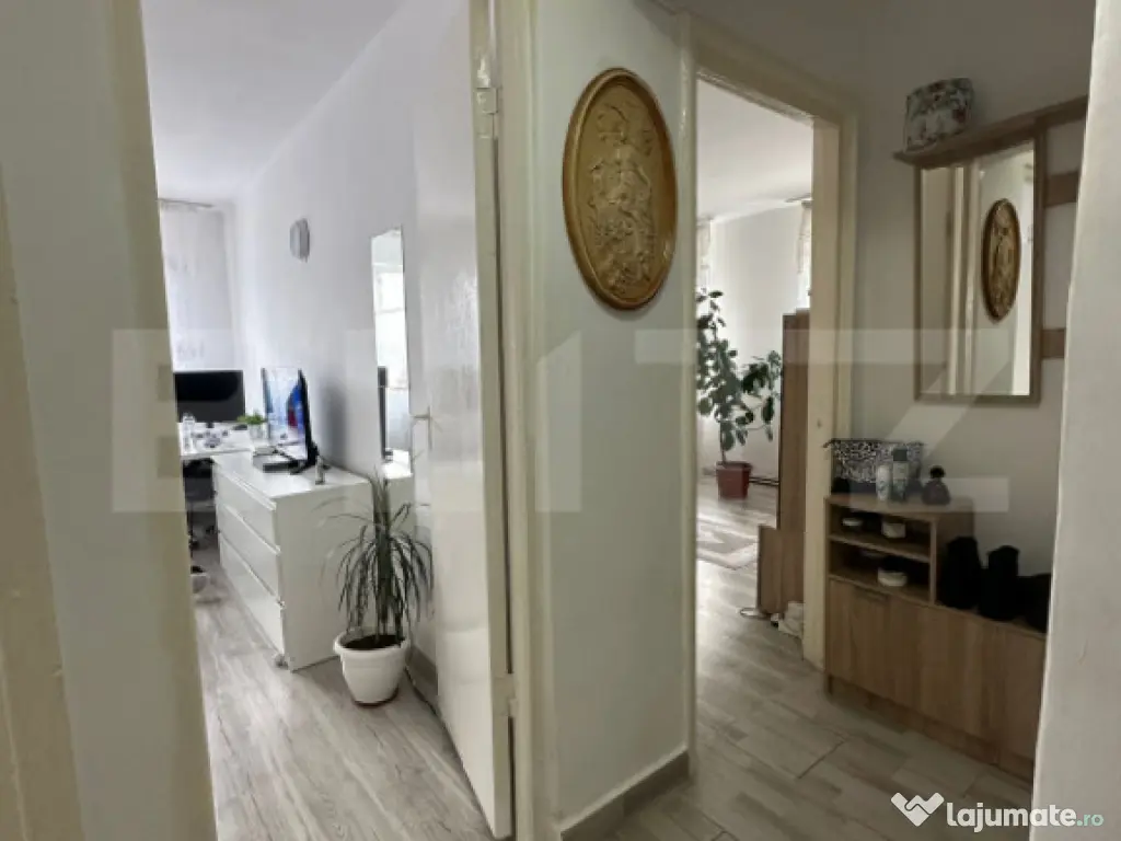 Apartament 2 camere, 48 mp, etaj 2/4, mobilat și utilat com 