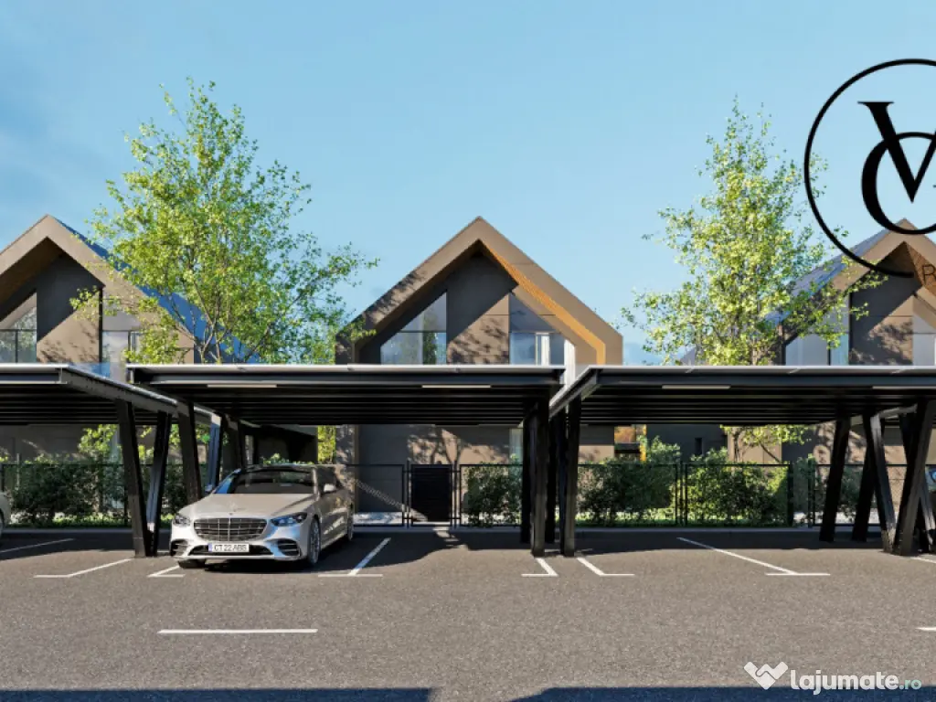 Vilă modernă P+1, structură metalică, smart home, pompe 