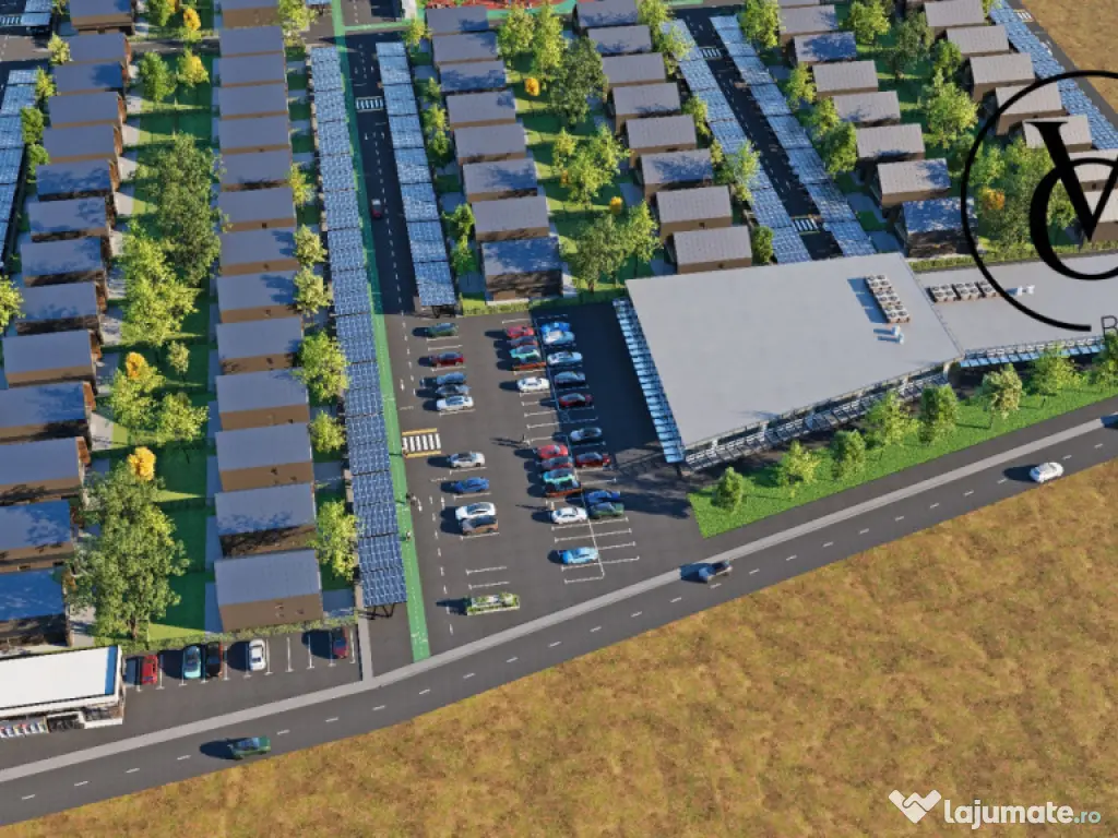 Vilă modernă P+1, structură metalică, smart home, pompe 