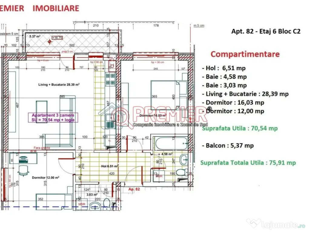 ULTIMELE 2 din PROMO 3 Camere Ap. Patriei | 112.000€ 