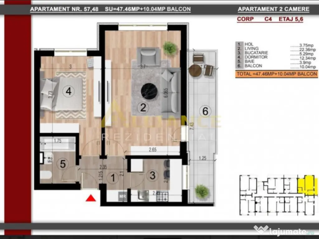 Apartament 2 camere decomandat metrou Dimitrie Leonida 