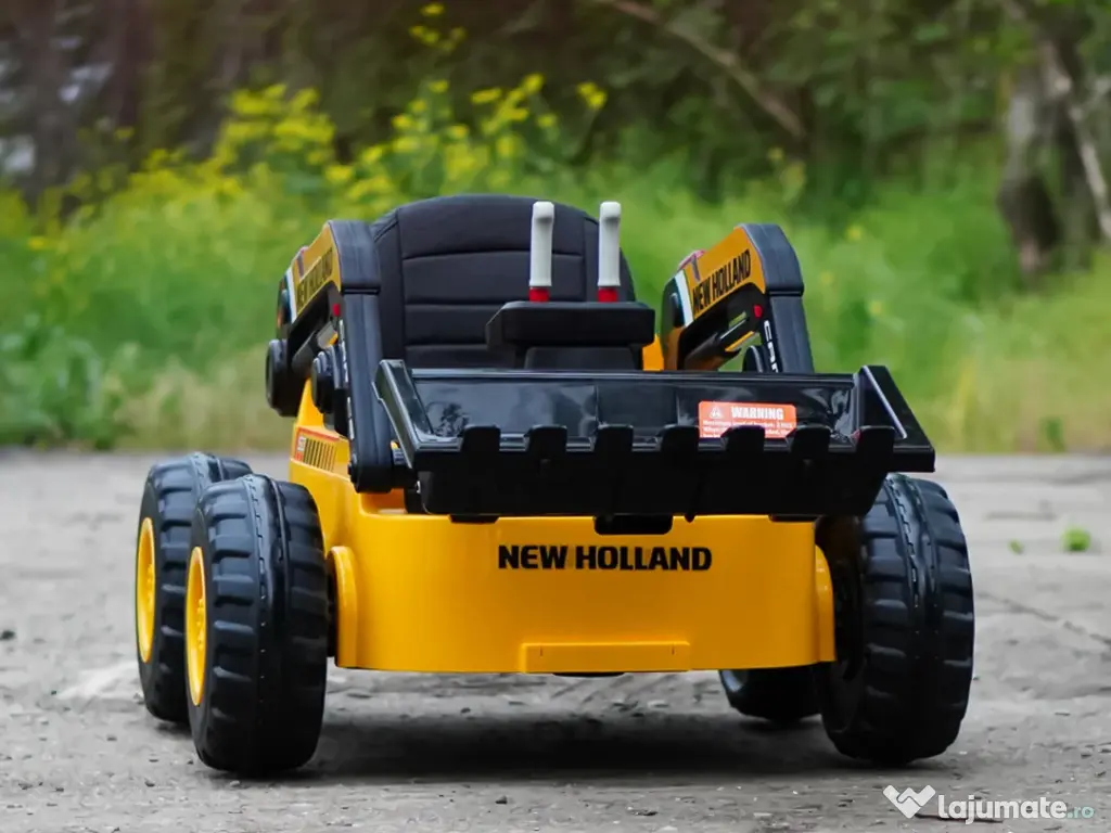 Excavator cu incarcator frontal electric NEW Holland 4x 75W 12V Yellow 