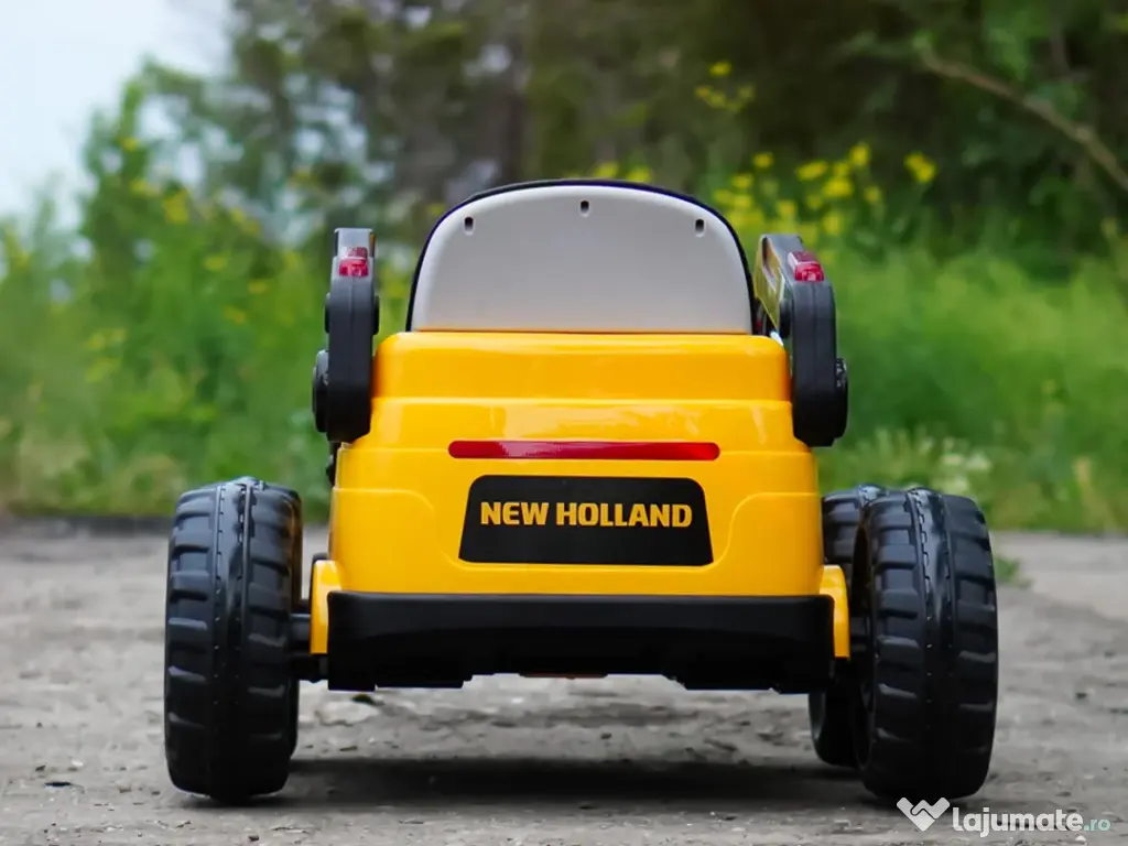 Excavator cu incarcator frontal electric NEW Holland 4x 75W 12V Yellow 