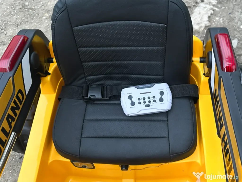 Excavator cu incarcator frontal electric NEW Holland 4x 75W 12V Yellow 