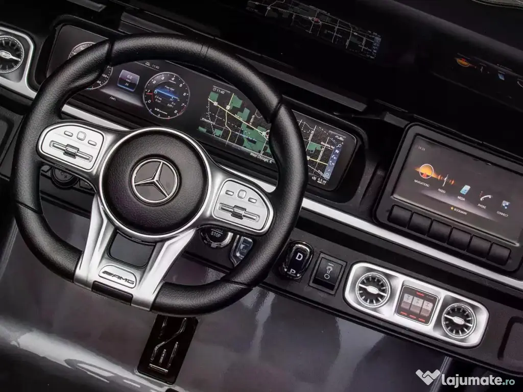 Masinuta electrica pt. 2 copii Mercedes G63, 4x 200W, 24V-14Ah Grey