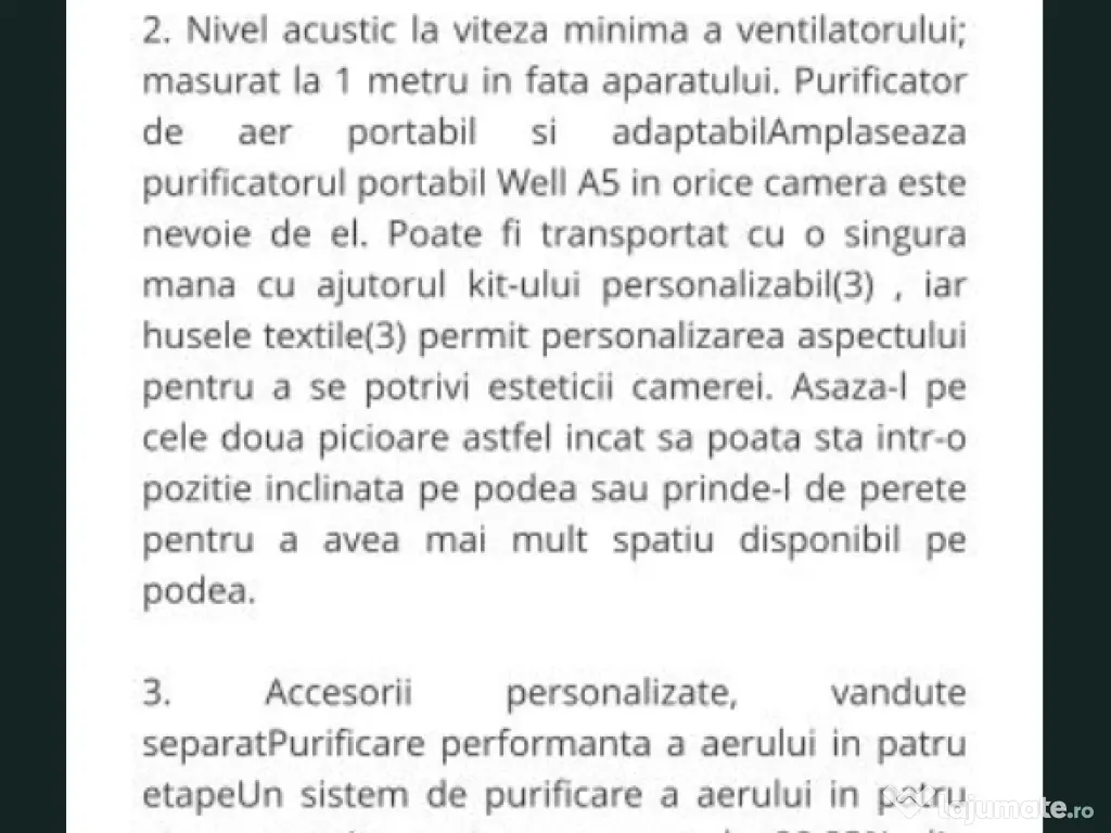Purificator aer Electrolux WA7, Nou,special ptr protectie copii mici