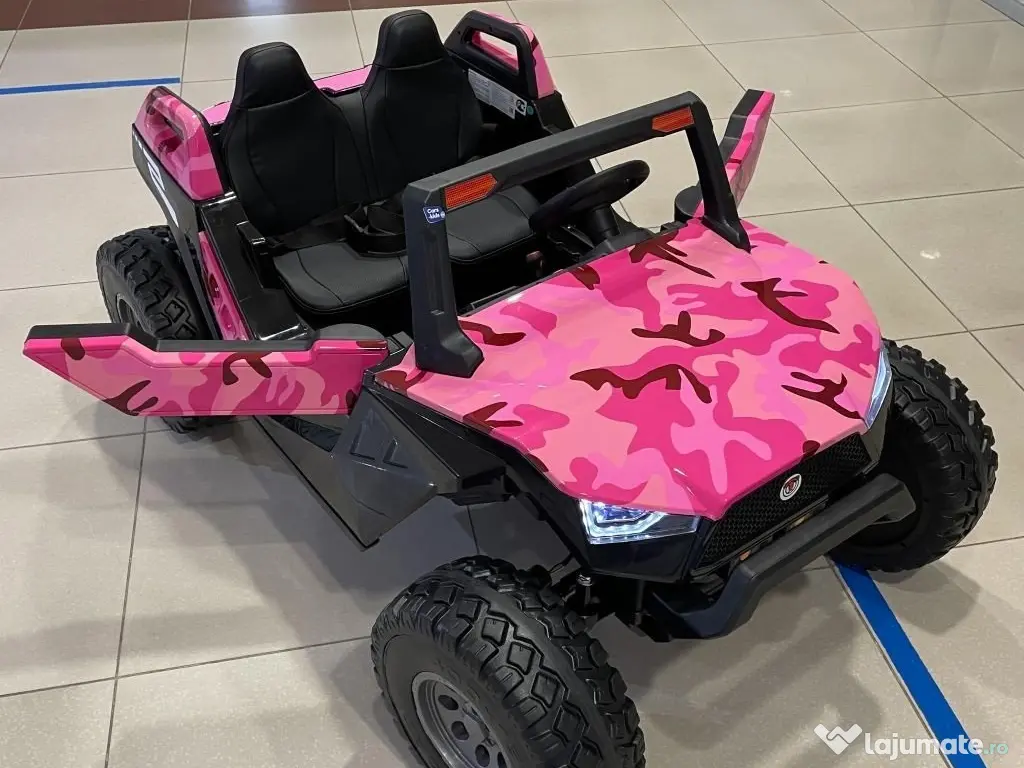 UTV electric pentru 4 copii, Kinderauto BJX1928 24V 14Ah , 500W PINK CAMO 