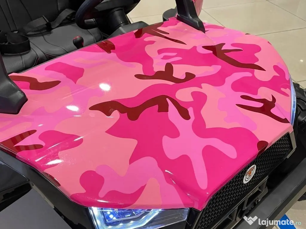 UTV electric pentru 4 copii, Kinderauto BJX1928 24V 14Ah , 500W PINK CAMO 