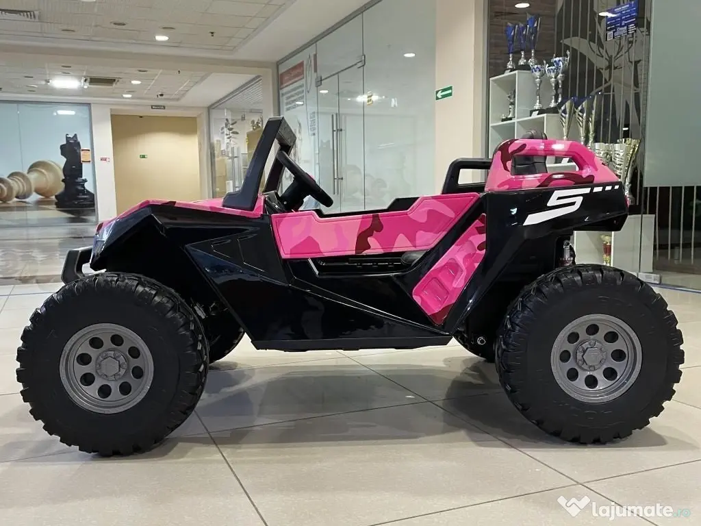 UTV electric pentru 4 copii, Kinderauto BJX1928 24V 14Ah , 500W PINK CAMO 