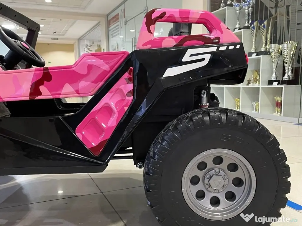 UTV electric pentru 4 copii, Kinderauto BJX1928 24V 14Ah , 500W PINK CAMO 