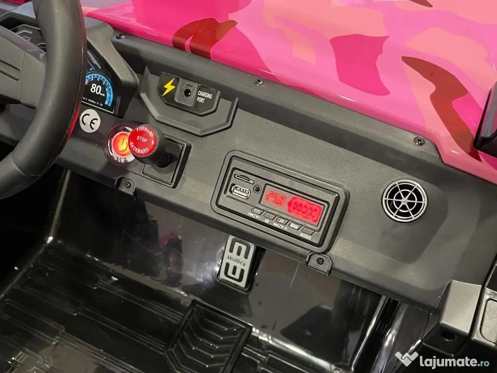 UTV electric pentru 4 copii, Kinderauto BJX1928 24V 14Ah , 500W PINK CAMO 
