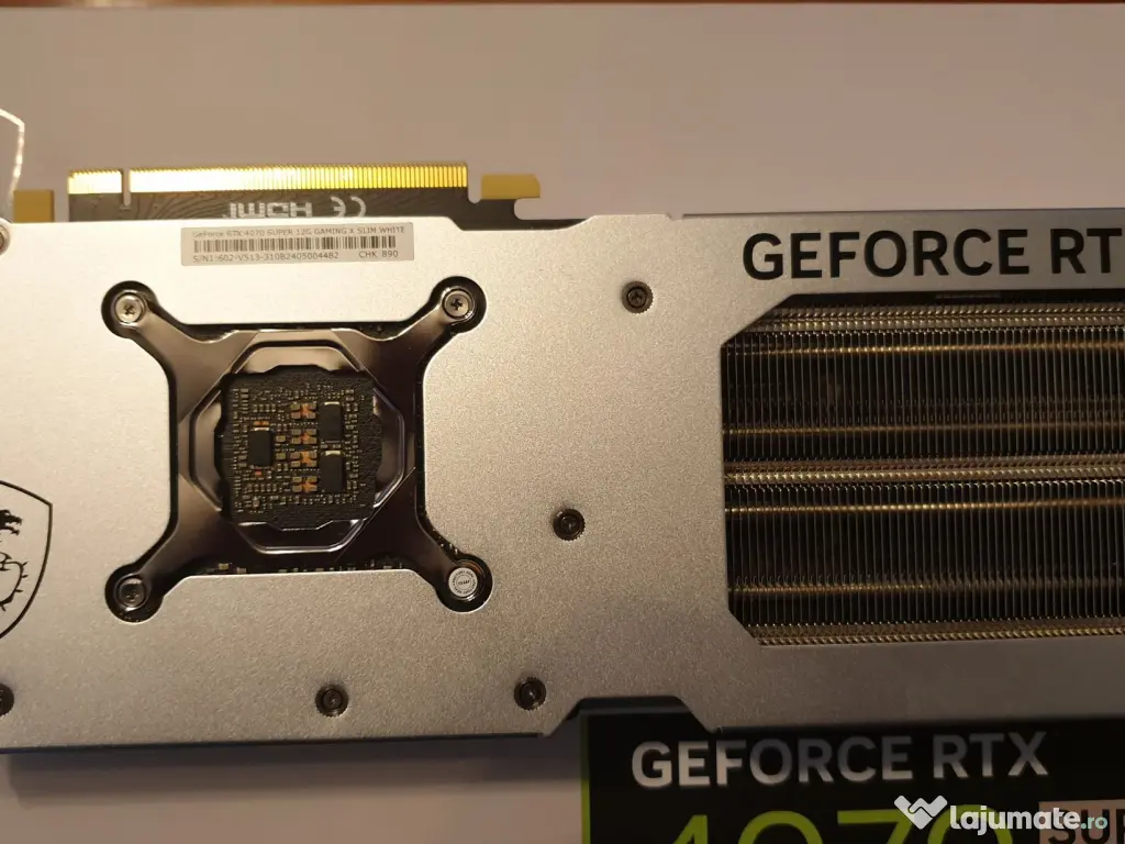 Nvidia GeForce 4070 Super - MSI GamingX Slim White - 12GB GDDR6X 