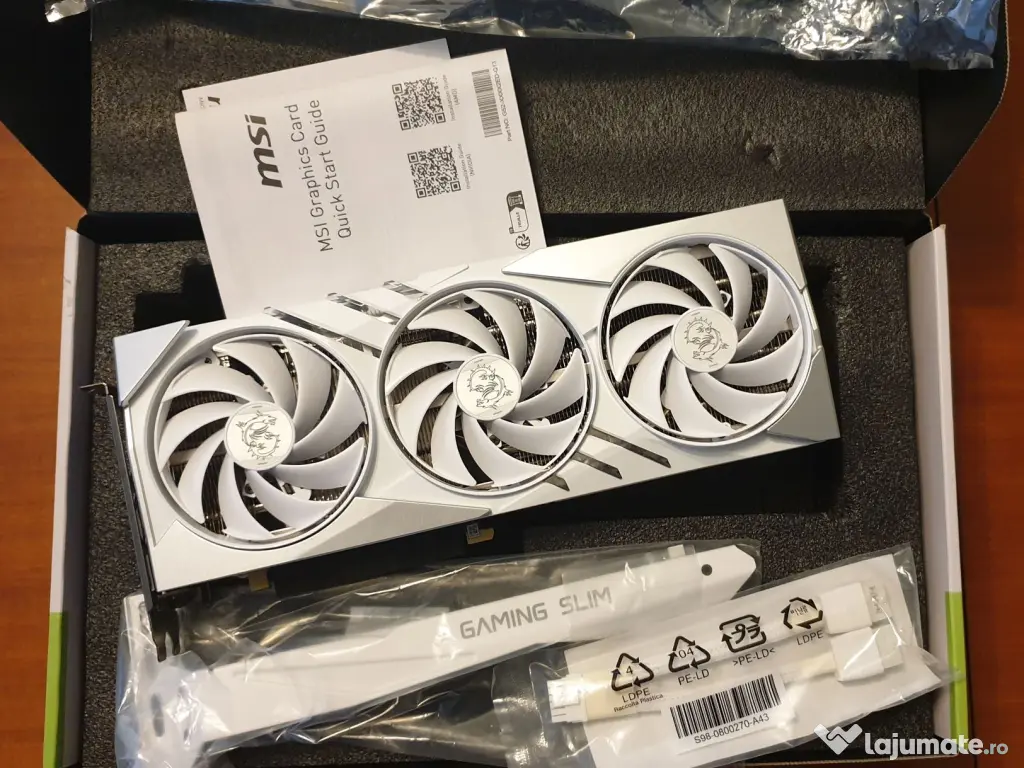 Nvidia GeForce 4070 Super - MSI GamingX Slim White - 12GB GDDR6X 