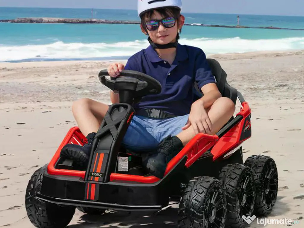 UTV electric pentru 2 copii Kinderauto BJSX2319 6x6 300W 24V RED