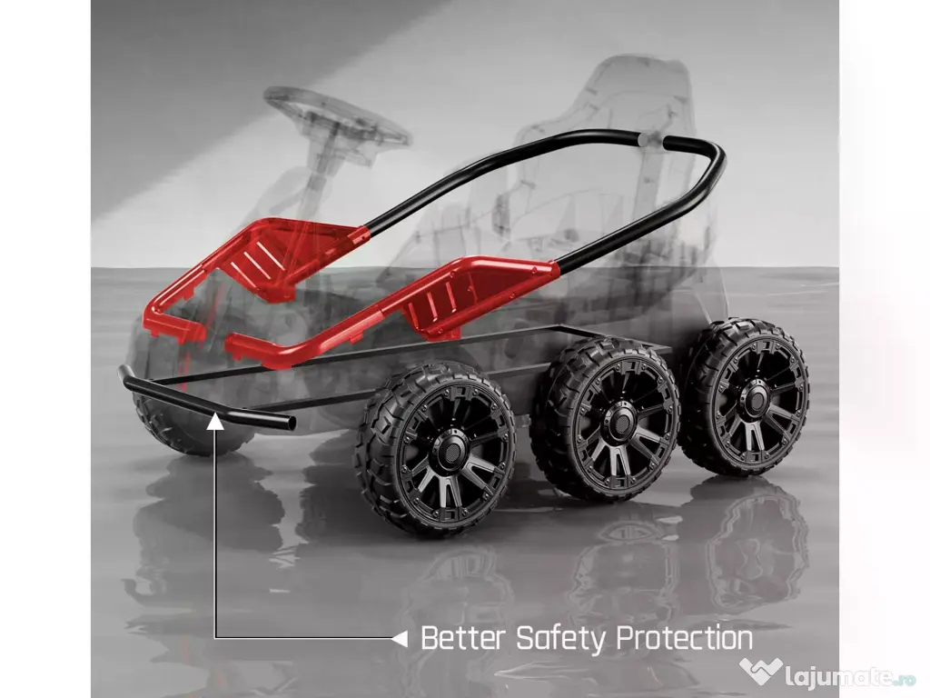 UTV electric pentru 2 copii Kinderauto BJSX2319 6x6 300W 24V RED 