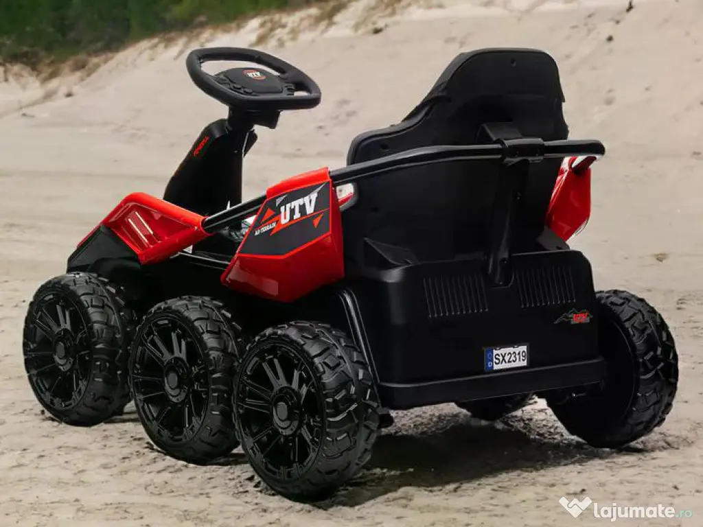 UTV electric pentru 2 copii Kinderauto BJSX2319 6x6 300W 24V RED 